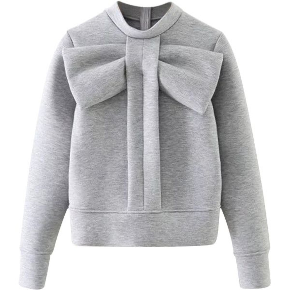 Neoprene bow sweatshirt